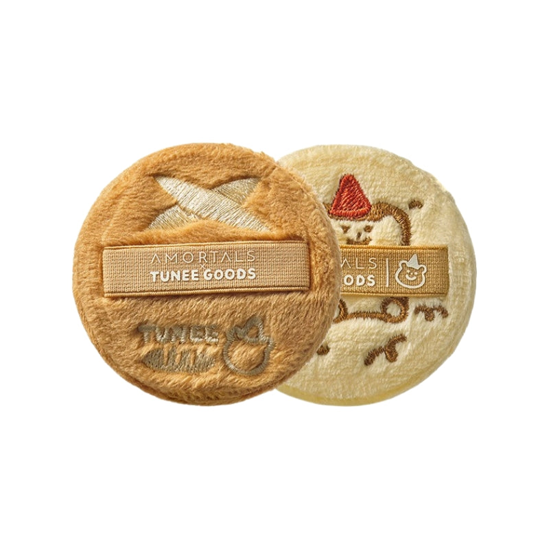 TUNEE GOODS Round Shaped Loose Powder Puffs*2