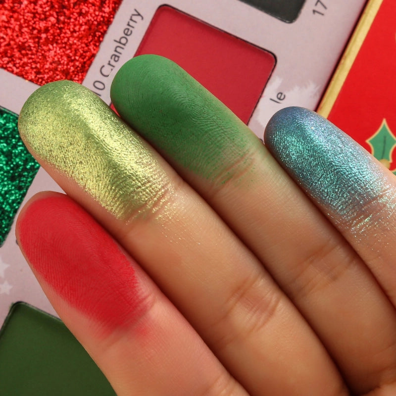 De'Lanci - Merry Gift Green Makeup Palette 18 Colors Eyeshadow 27g