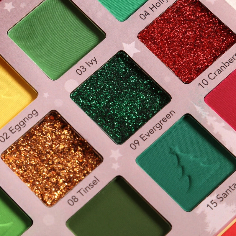 De'Lanci - Merry Gift Green Makeup Palette 18 Colors Eyeshadow 27g