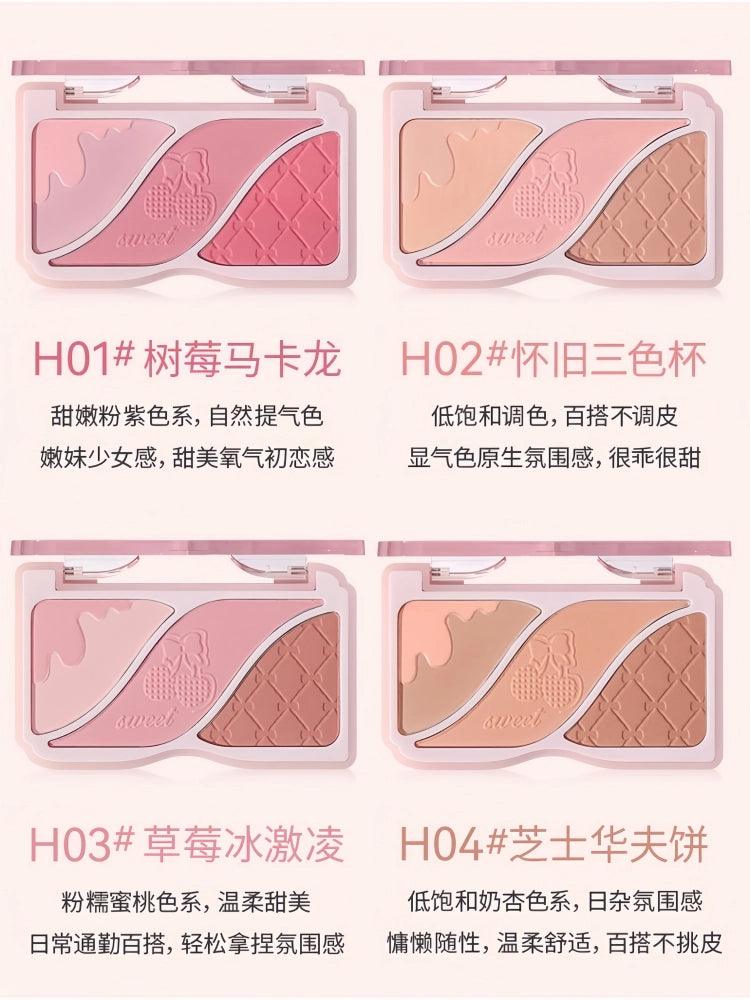 HOLD LIVE Triple Colors Powder Blusher 9g