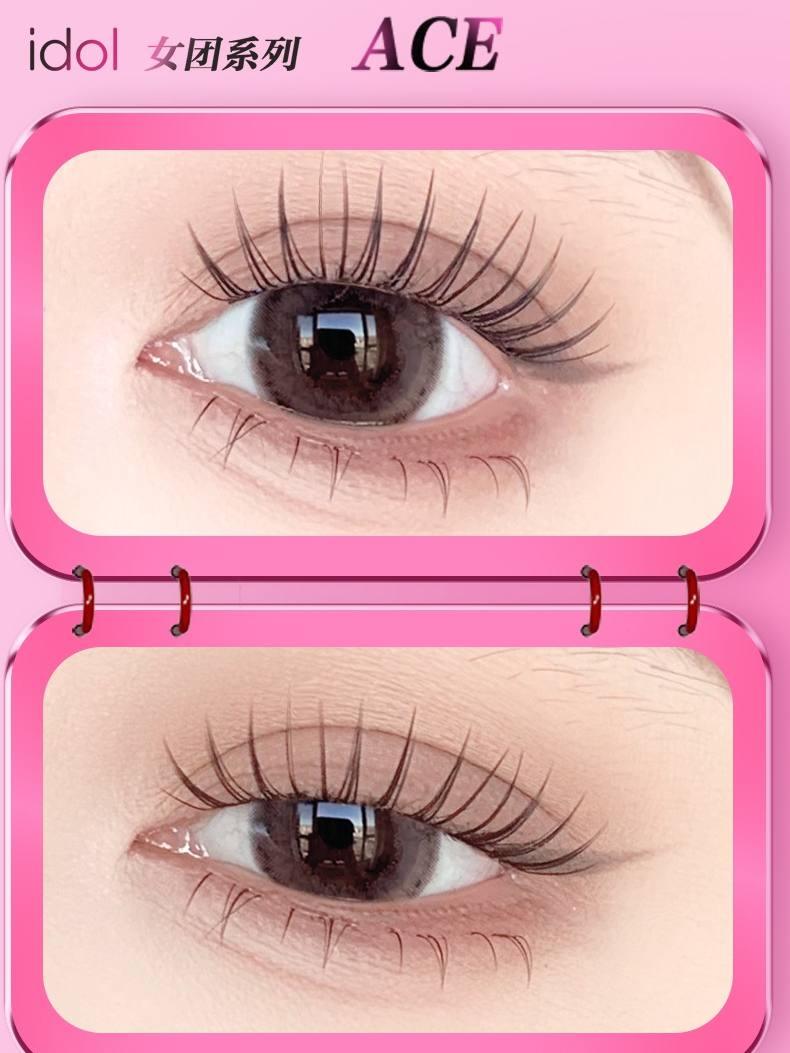 LISHU POP Girls Makeup Glue Free False Eyelashes 48