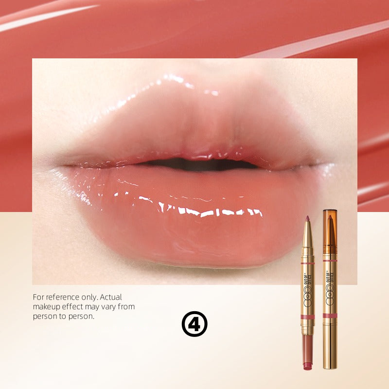 OUT OF OFFICE 2IN1 Glossy Lip Balm n Lipliner Duo 1.3g+300mg
