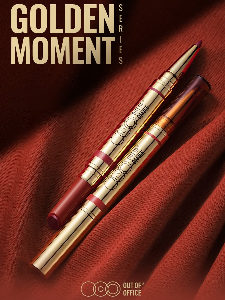 OUT OF OFFICE 2IN1 Glossy Lip Balm n Lipliner Duo 1.3g+300mg