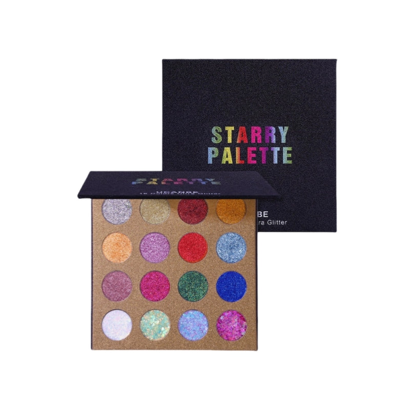 UCANBE 16 Colors Glitter Eyeshadow Starry Palette 16*1.5g