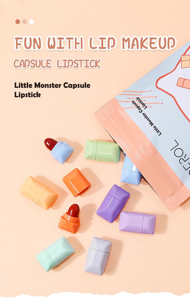 【FREE GIFT】DEROL Little Monster Capsule Lipstick 8 Shades In DR040 - Chic Decent