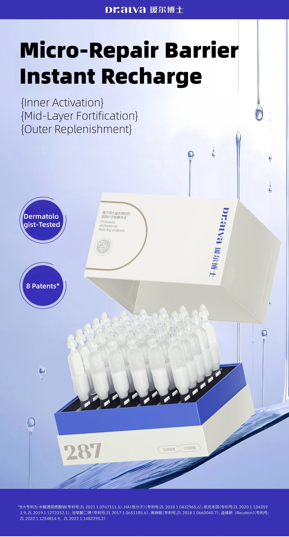 Dr. Alva - 287 Probiotics Professional Repairing Essence 1.3ml*30