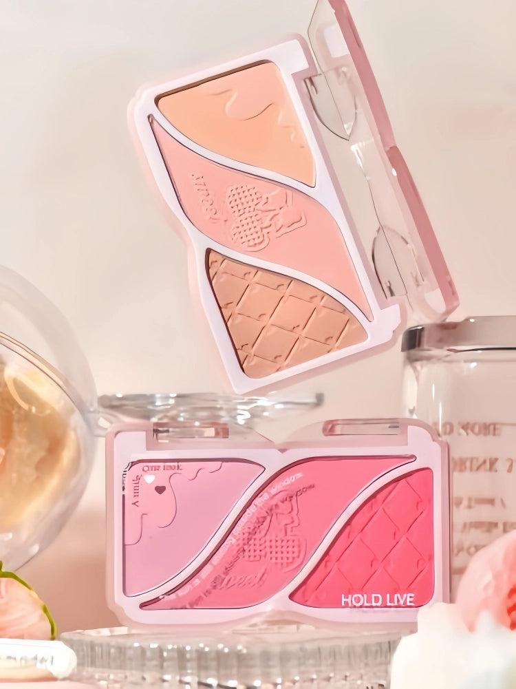 HOLD LIVE Triple Colors Powder Blusher 9g