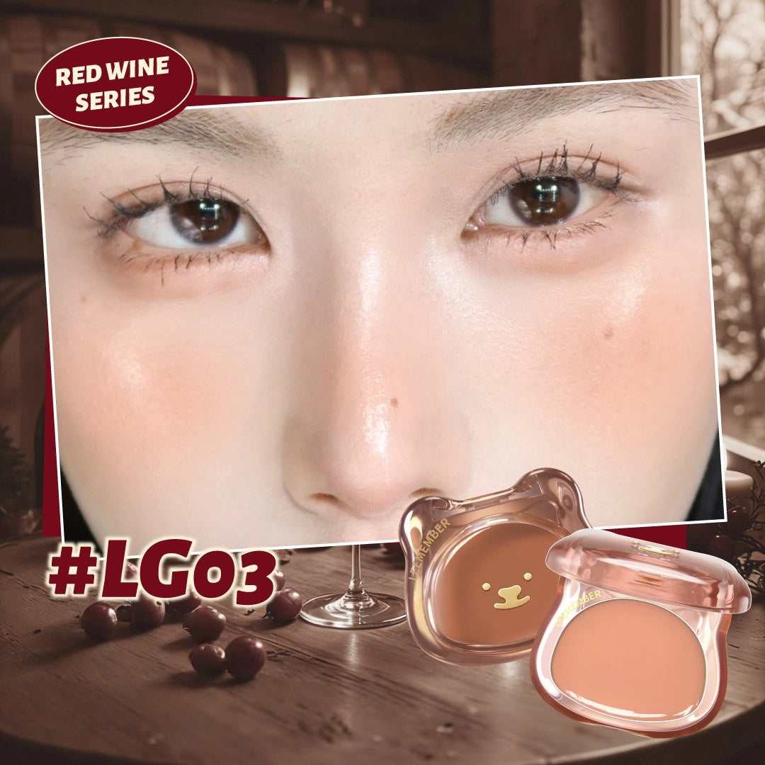 LEEMEMBER - Purple Floral Bear Hydrating Cream Blush 4g