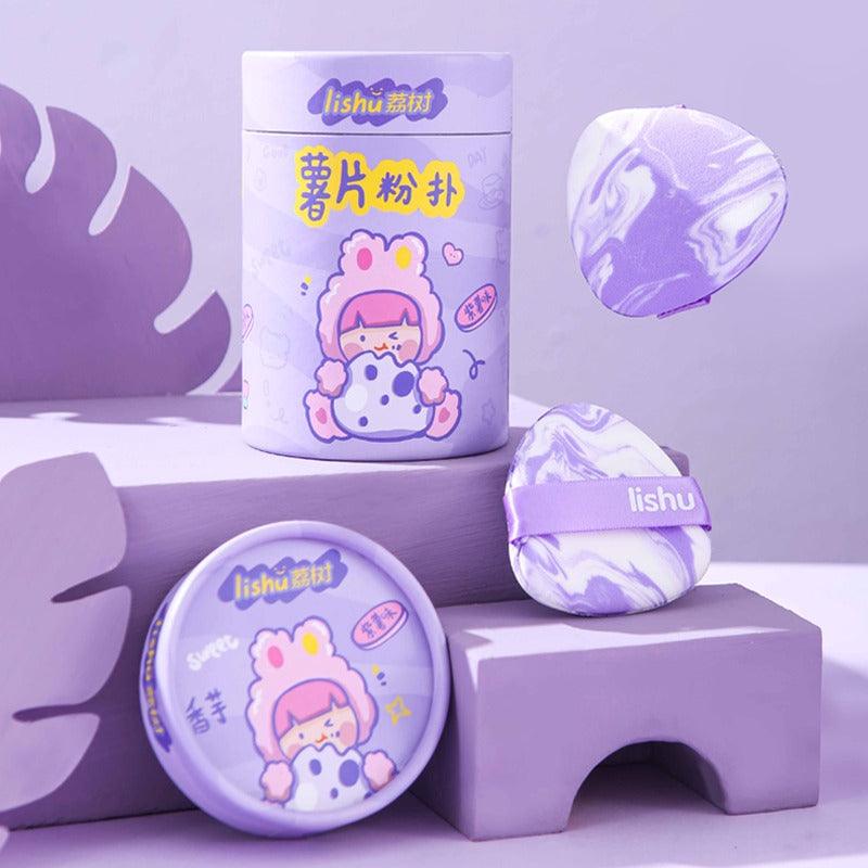 LISHU Chips Bucket Makeup Puff Violet