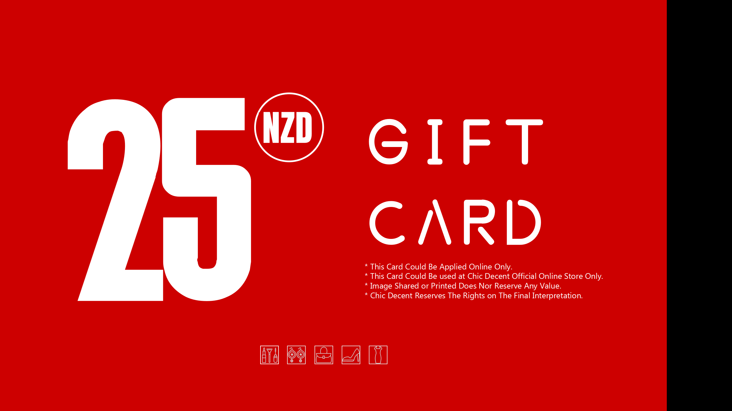 Chic Decent Gift Card in NZD
