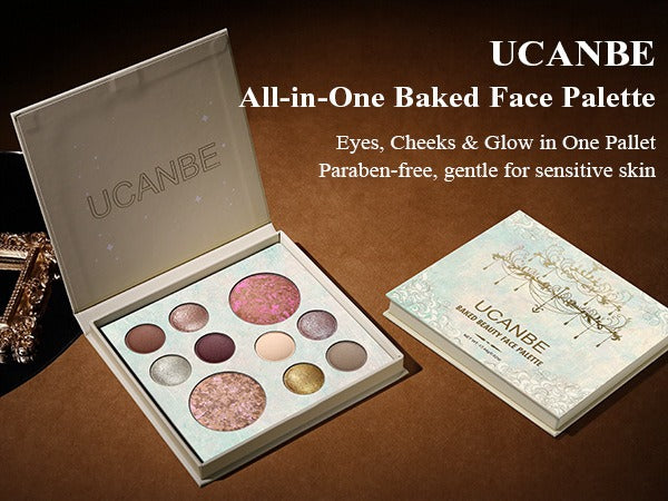 UCANBE - 10 Color Baked Beauty Face Palette 17.44g