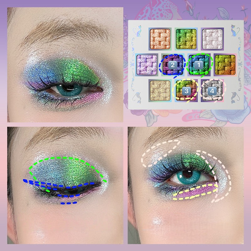UCANBE - 10 Colors Chameleon Eyeshadow Palette Lunar Mirage 7g