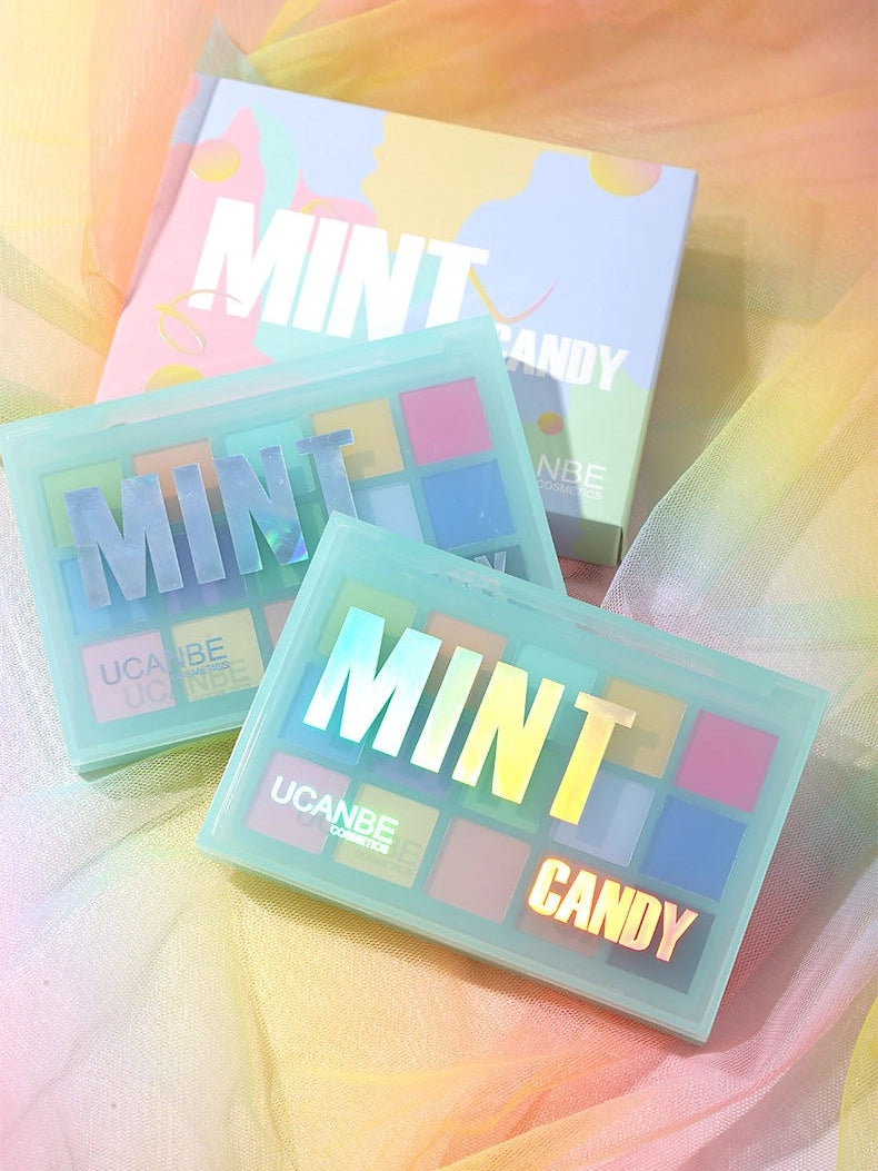 UCANBE 15 Colors Eyeshadow Palette Mint Candy 10.8g