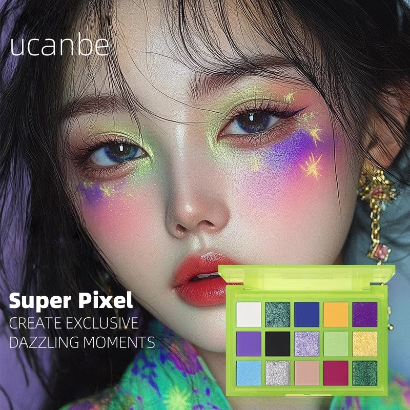 UCANBE - 15 Colors Eyeshadow Palette Super Pixel 720mg*15