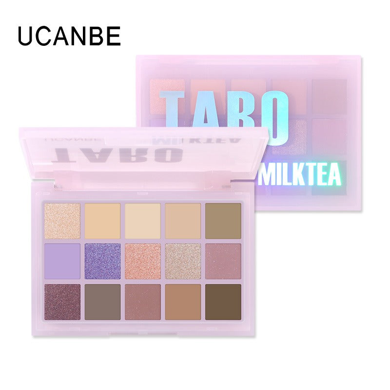 UCANBE 15 Colors Eyeshadow Palette Taro Milktea 10.8g