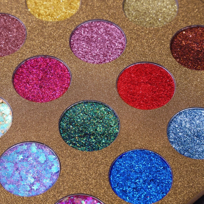 UCANBE 16 Colors Glitter Eyeshadow Starry Palette 16*1.5g